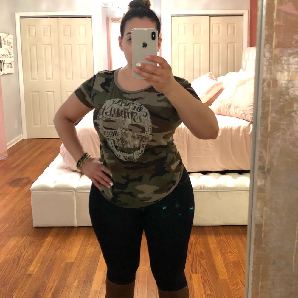 Denim and supply army fatigue T-shirt